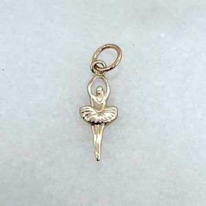 10K Yellow Gold Small Ballerina 🩰 Charm - New